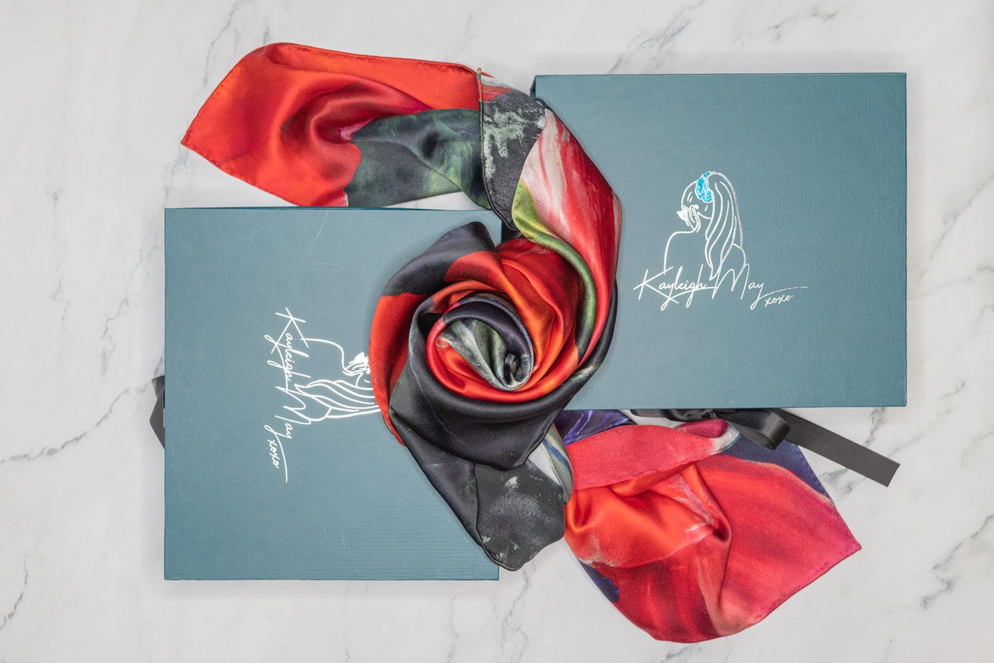 Poppies -- Artistic Silk Scarf Collection First Edition - Kayleigh May