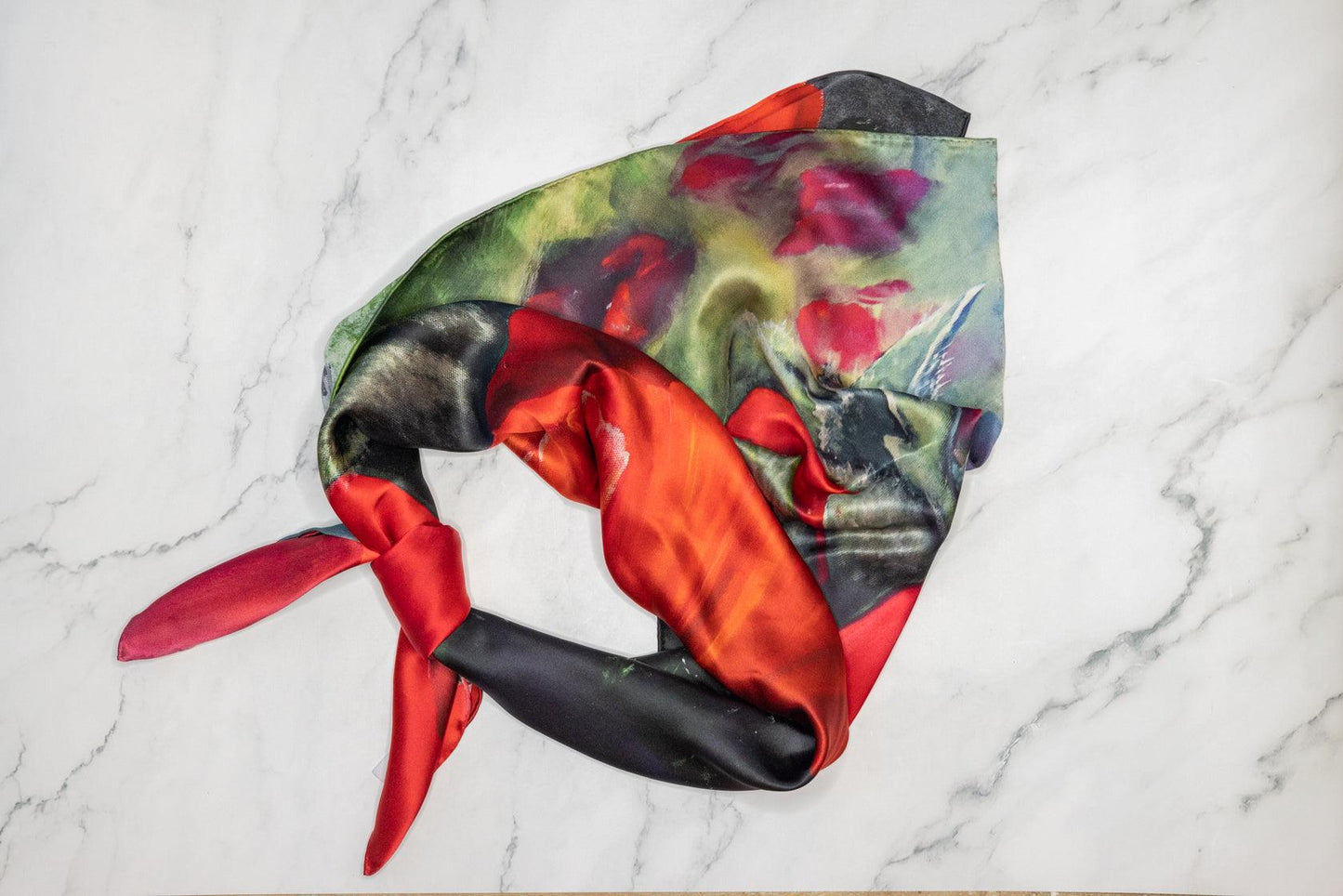 Poppies -- Artistic Silk Scarf Collection First Edition - Kayleigh May