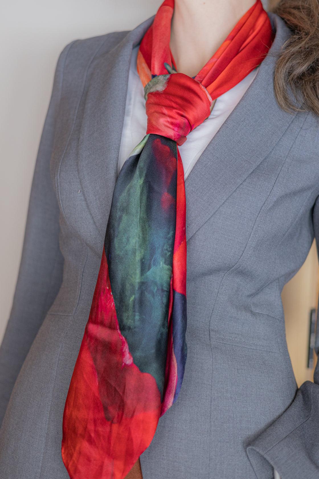 Poppies -- Artistic Silk Scarf Collection First Edition - Kayleigh May
